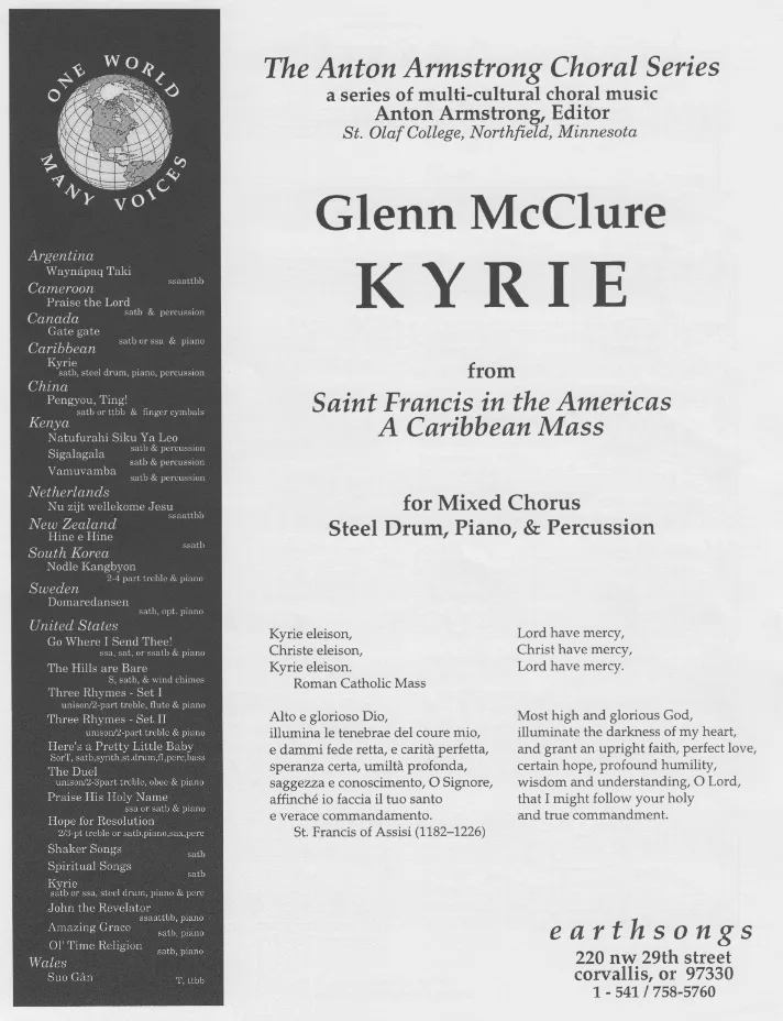 kyrie (piano part) PDF ONLY