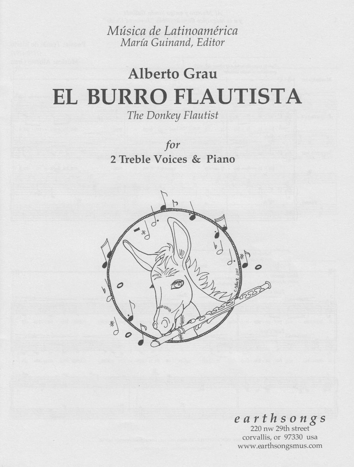 el burro flautista (ss) (pdf if ordered for entire choir)
