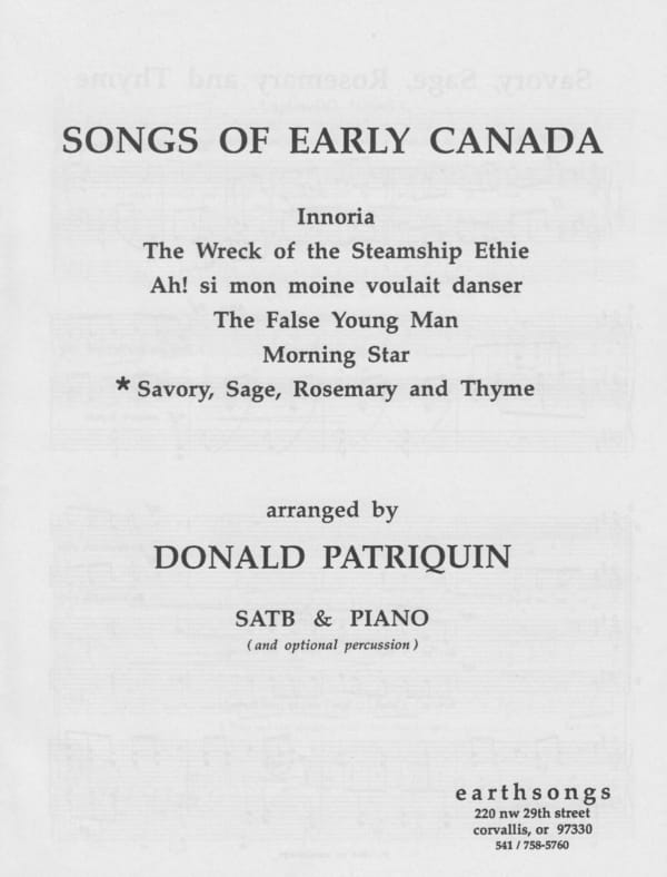 savory, sage, rosemary, thyme  (satb)