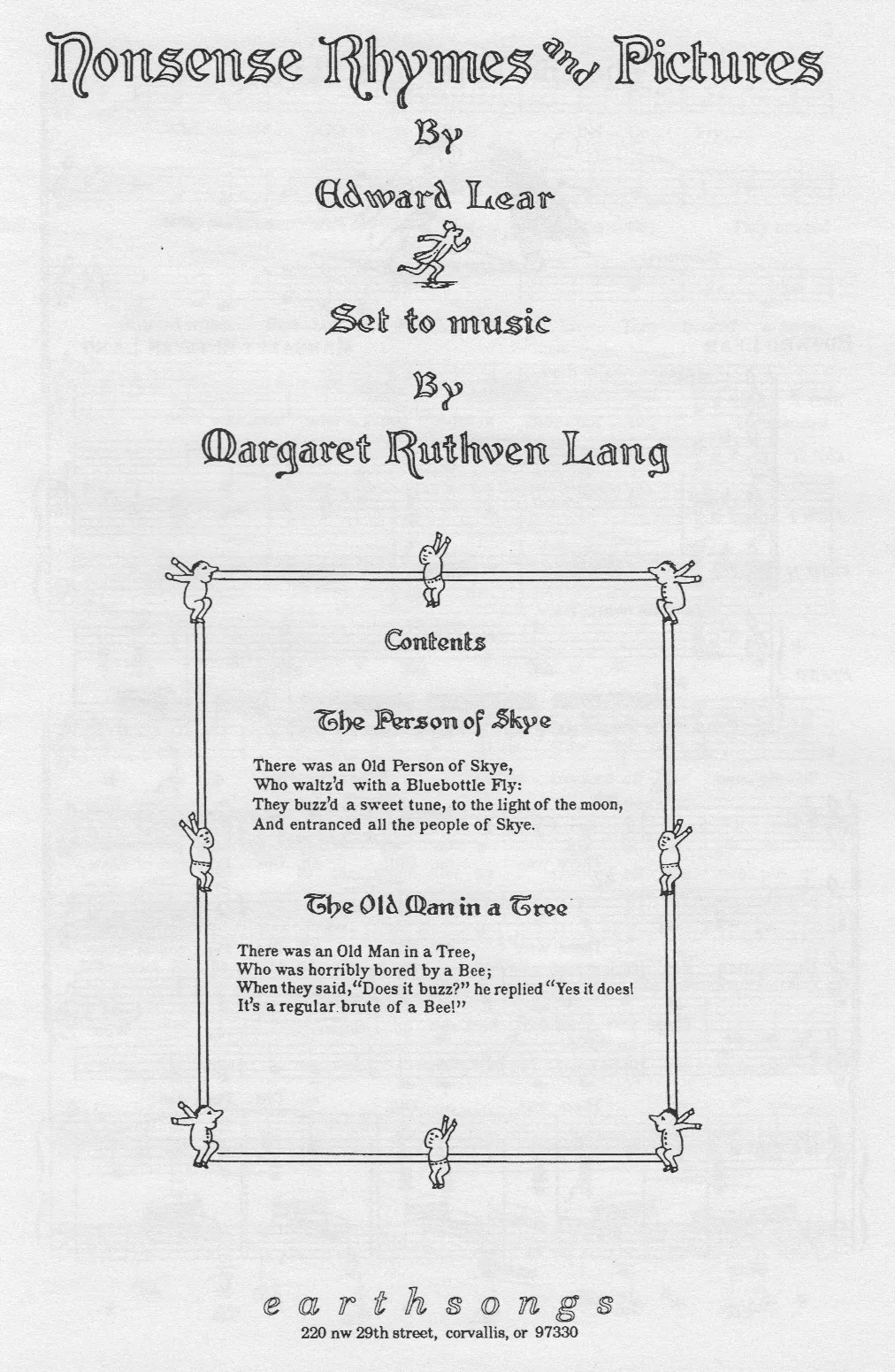 nonsense rhymes (ssaa) (pdf if ordered for entire choir)