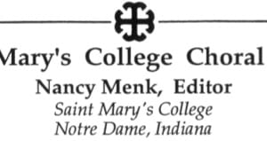 saint mary's college choral series